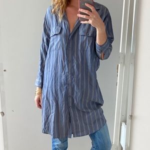 Elizabeth and James Silk Button-Down Dress